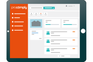 ProComply property compliance software system on mobile tablet